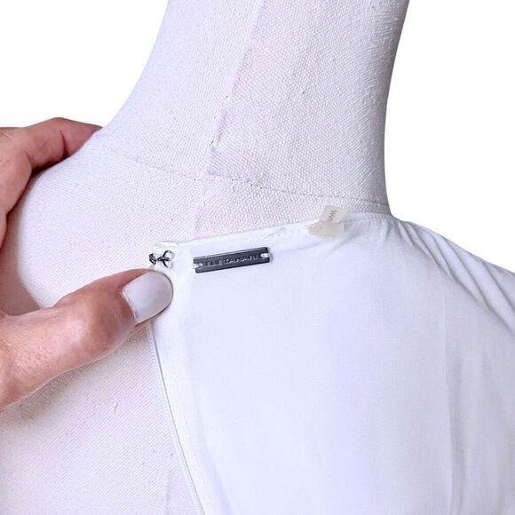 ELIE TAHARI EUC Cap sleeve Emory sheath dress in Sweet Melon Size 12 - Picture 8 of 8